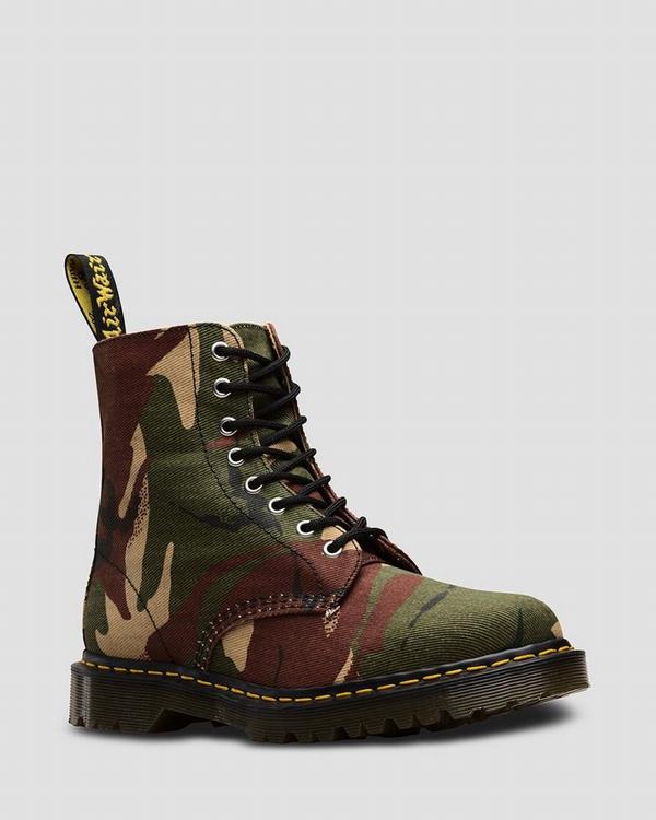 Dr Martens Dámské Kotníkové Boty 1460 Pascal Camo Lickwax Maskáčové, CZ-148790